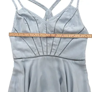 Silence + Noise Light Blue Strappy Fit‎ & Flare Mini Dress Sz 6 thumbnail 9