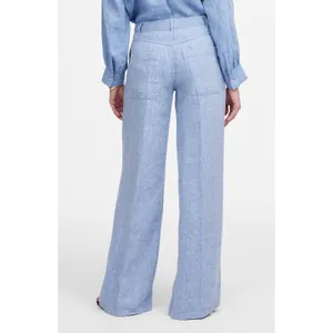 Madewell Zoe Relaxed Wide Leg Linen Pant Women's 8 Light Blue High Rise thumbnail 10