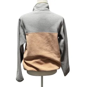 Patagonia Women's Lightweight Synchilla Snap-T Pullover Colorblock Rosewater and Gray (M) thumbnail 3