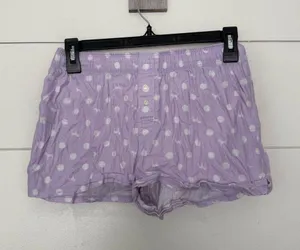 Victoria’s Secret Pink Women’s XS Purple White Pajama Shorts thumbnail 1