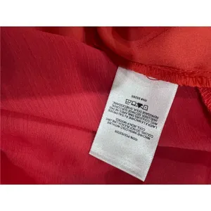Express Womens coral Chiffon Maxi Dress V-Neck Smocked Waist Flutter Sleeve Med thumbnail 8