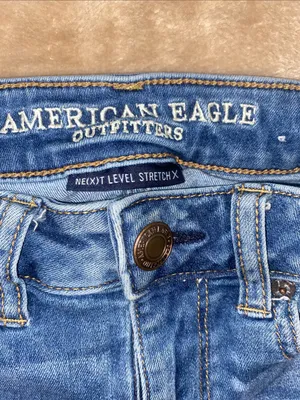 American Eagle Outfitters Medium Blue Denim Cuffed Shorts thumbnail 2