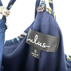 NWT Lulus size small blue floral maxi dress tiered‎ strappy halter like top thumbnail 5