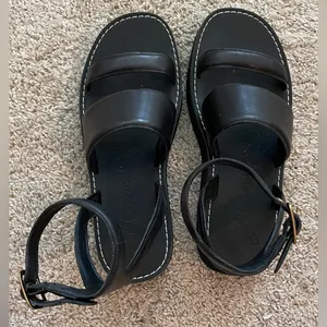 J.Crew Mallorca platform double-strap sandals in leather size 9 thumbnail 2