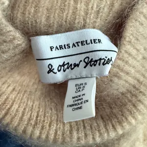 & Other Stories Paris Atelier‎ Mock Neck Sweater Beige Mohair Wool S Minimalist thumbnail 4