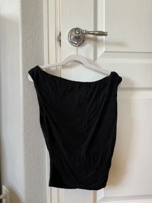 Hello Molly IN MY CART OFF SHOULDER CROP TOP BLACK thumbnail 2