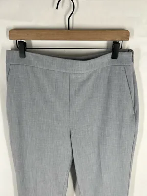 Ann Taylor Side Zip Straight Pants Gray Size 8 Curvy Fit Bi-Stretch thumbnail 3