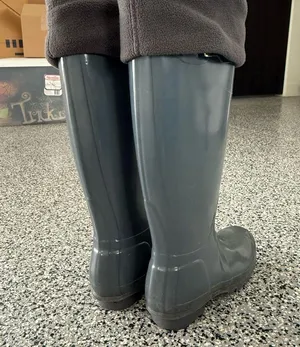 Hunter Gray Tall Rain Boots thumbnail 3