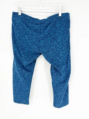 PACT Cropped Printed‎ Leggings Women's XL Blue Activewear thumbnail 4