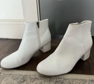 White Booties Size 7.5 thumbnail 2