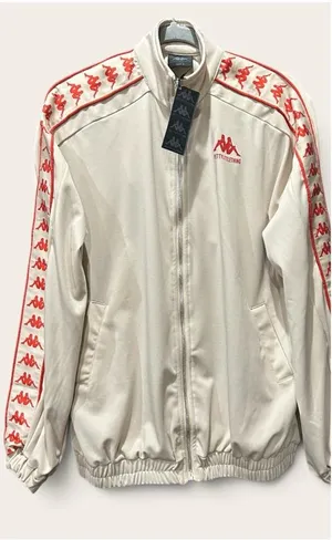 PrettyLittleThing x Kappa track jacket featuring red Omini logo Unisex Size Smal thumbnail 1