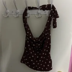 Brown top with polka dots halter neck thumbnail 2