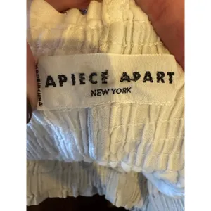 Apiece Apart‎ Skirt Women Medium White Cotton Analisa A Line Mini Pom Pom Tiered thumbnail 6