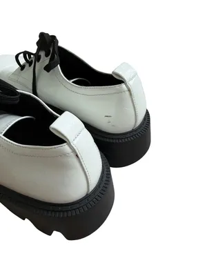 ZARA White Laceup Platform Oxfords Size 38 / 7.5 thumbnail 3
