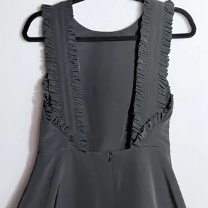 Alexis Black Ruffled Trim Sleeveless Open Back Fit & Flare Mini Dress Size L thumbnail 7