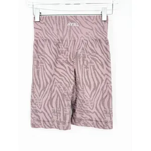 AYBL‎ Animal Print Seamless Bike Shorts Women's S Purple Activewear thumbnail 3