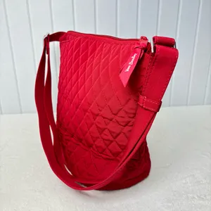 Vera‎ Bradley Red Quilted Crossbody Bag thumbnail 5