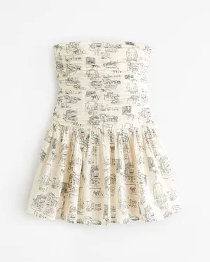 NWT Abercrombie and Fitch Emerson Drop-Waist Mini Dress. Size Small thumbnail 4