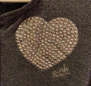 PINK Victoria’s Secret Black & Silver Tee thumbnail 2