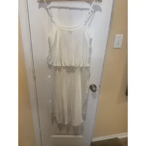 Cache High Low Accordion Pleated Dress Spaghetti Strap Size LARGE thumbnail 13