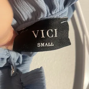 VICI Light Blue Ruffle Mini Dress thumbnail 5