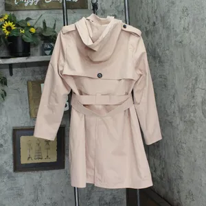 NWT kimi + kai Womens Angie Water Resistant Hooded Trench Coat Blush Pink XL thumbnail 5
