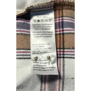 Jach's Girlfriend Tartan Plaid Flannel Shirt Women Med Button Up Outdoors Casual thumbnail 12
