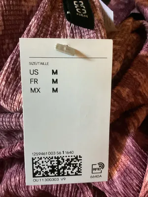 NWT Divided H&M dark pink patterned pull on pants size medium thumbnail 6