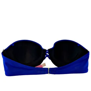 Victoria's Secret Strapless Beach Bandeau Swimwear Lined Royal Blue 32C thumbnail 2
