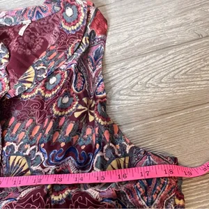 Free people‎ come see about me longline vest duster paisley print sz M thumbnail 10