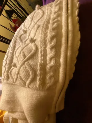 Croft & Barrow White Cable Knit Zip Up Cardigan Sweater thumbnail 7