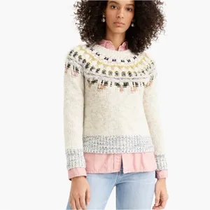 J. CREW x The Reeds Fuzzy Fair Isle Wool Blend Sweater Knitwear Pullover Small thumbnail 4