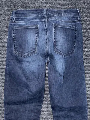 Gap 1969 Resolution Skinny Flare Jeans Dark Wash Faded 27 R High Rise Retro Boho thumbnail 4