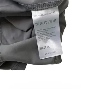 Womens Gray High Waisted Biker Cycling Shorts with Pockets Size Large | 0345 thumbnail 6