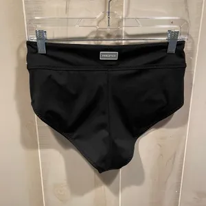 Cute Fabletics high rise cheeky swim bottoms medium beach pool wide band thumbnail 5