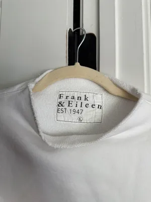 Frank & Eileen Effie‎ Funnel Neck Capelet Sweatshirt White triple fleece thumbnail 3