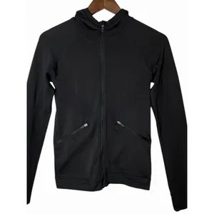 Lululemon Seamless Ventilate Jacket Black Hooded Full Zip Running Gym Womens 6 thumbnail 4