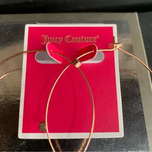 Juicy Couture E Fine Gem Hoop Rose Gold Pave Earrings Brand New thumbnail 5