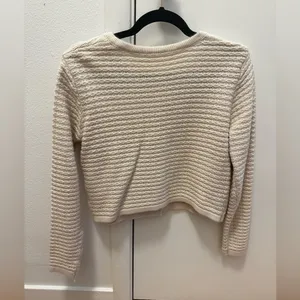 Elegant Cream Button-Up Women's Sweater thumbnail 4