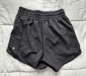 lululemon black hotty hots size 2 tall 4” inseam thumbnail 2