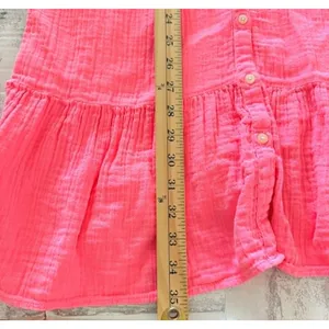 Vineyard Vines Seastitch Double Gauze Tiered Cotton Mini Shirt Dress XS No Belt thumbnail 7