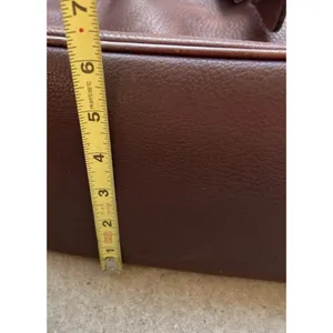 Vintage Dooney & Bourke Dark Brown Leather Drawstring Shoulder Bag Purse RARE thumbnail 9