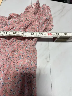 NWT Who I Am Pink Floral Off the Shoulder Ruffle Sleeve tie Front mini dress 10 thumbnail 7