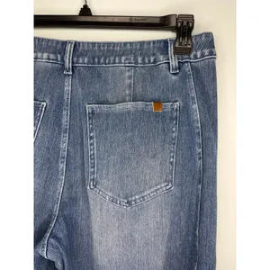 Halara Flex Barrell Jeans Women's Size Large Regular Side Stripe Stretch Denim thumbnail 4