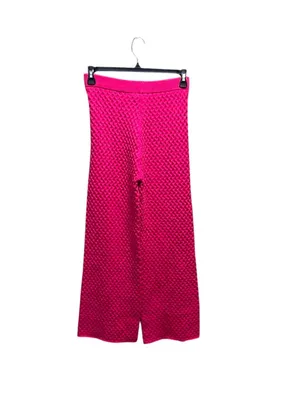 Storia Diamond Sweater Wide Leg Pants Hot Pink Size M NWT Minimalist Spring Cute thumbnail 9