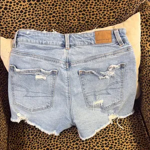 American Eagle Outfitters Blue Distressed Jean Shorts thumbnail 2