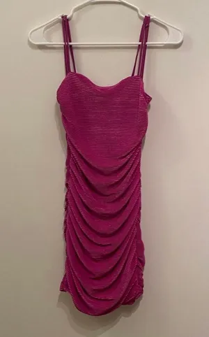 Hot Pink Mini Bodycon Dress thumbnail 3
