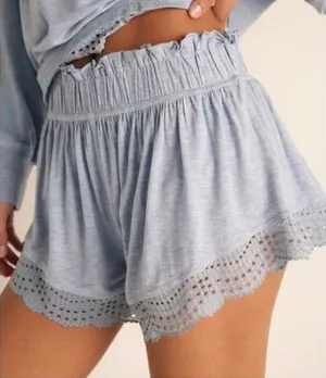 Free People Intimately Dream State Lounge Shorts XL Soft Chambray Blue NWT thumbnail 1