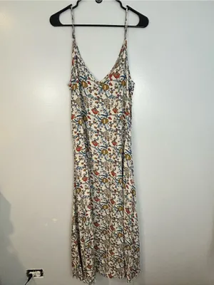NWT Natural Life White Multicolor Floral Amy Sleevless Slip Maxi Dress Large thumbnail 7