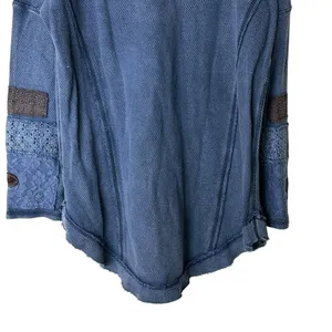 Free People You Don't Own Me Henley Thermal Sweater M boho thumbnail 5